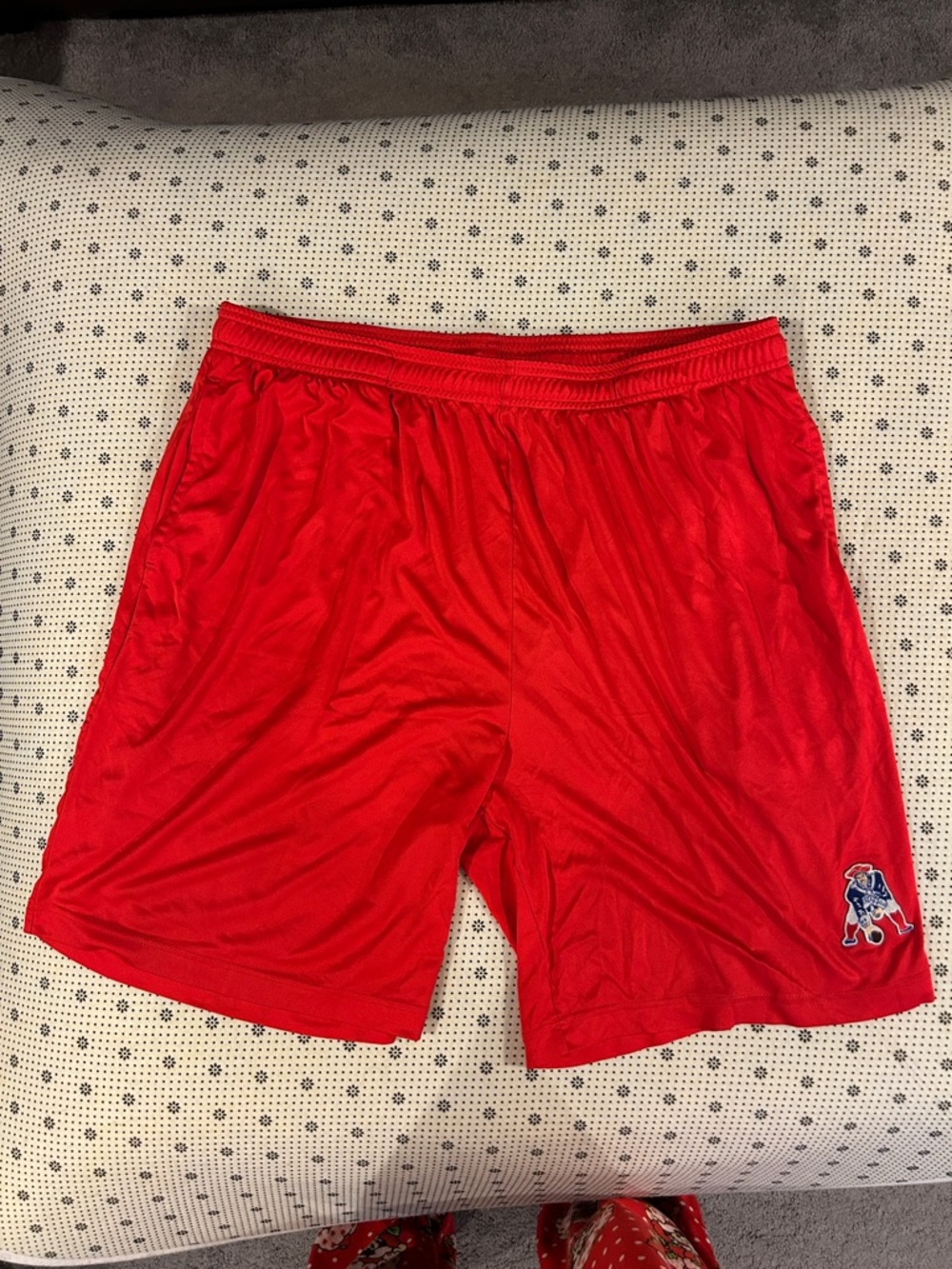 Team 365 Men's Red NFL Patriots Athletic Shorts - Performance Activewear